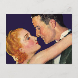 Vintage Love and Romance, Retro Hollywood Movies Postcard
