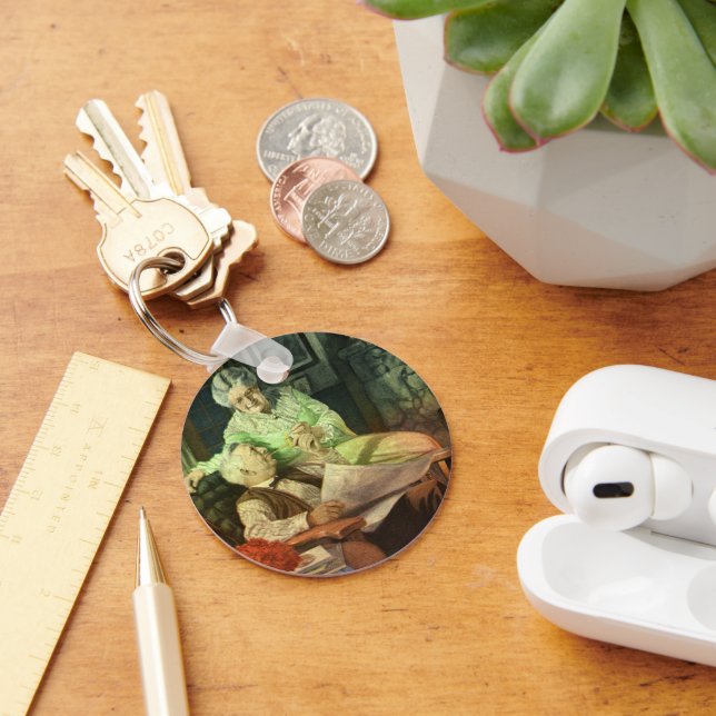 Vintage Love and Romance; Romantic Grandparents Key Ring (Desk)