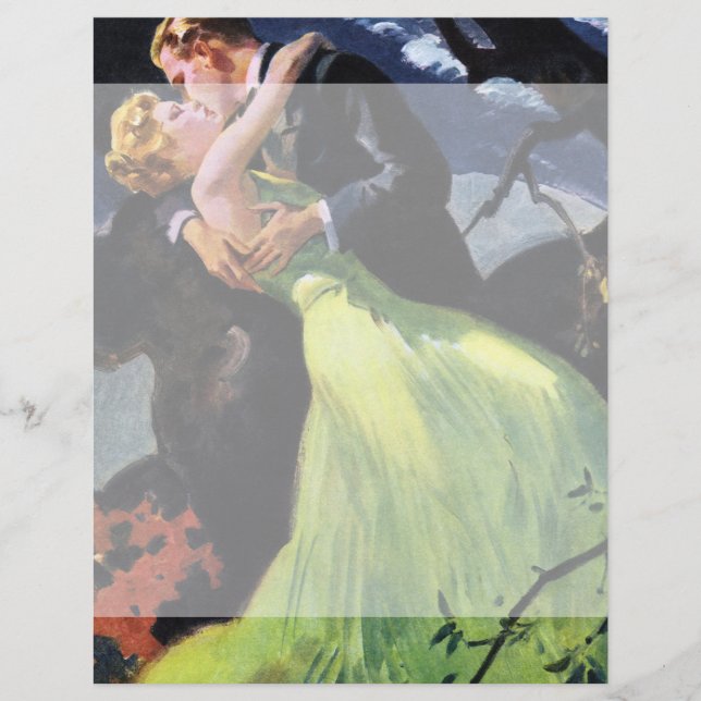 Vintage Love and Romance, Romantic Kiss (Front)