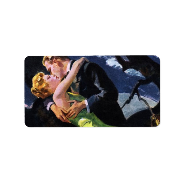 Vintage Love and Romance, Romantic Kiss Label (Front)