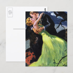 Vintage Love and Romance, Romantic Kiss Postcard