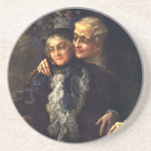 Vintage Love and Romance, Romantic Victorian Art Coaster