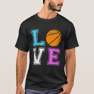 Vintage Love Basketball Team Fan Basketball Lover T-Shirt