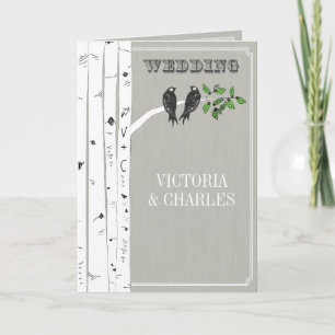 Vintage Love Birds Bird Cage Wedding Invitations