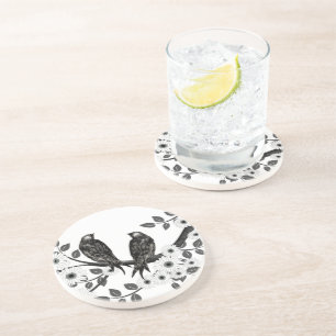 Vintage Love Birds Coasters