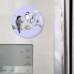 Vintage Love Birds Wedding Invitation Magnet