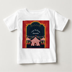 Vintage Love Circus Carnival Red White Blue Age Baby T-Shirt