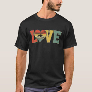 Vintage Love Cute Anteater Lover Animals Valentine T-Shirt