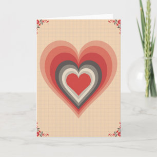 Vintage Love Heart Card