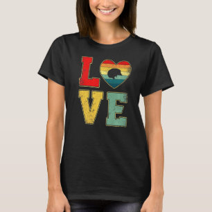 Vintage Love Hedgehog Retro 70s 80s Heart Farm Ani T-Shirt