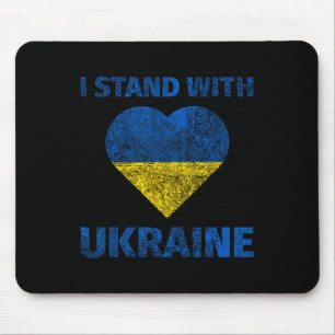 Vintage Love I Stand With Ukraine Support Ukrainia Mouse Pad