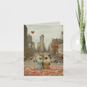 Vintage Love in New York Note Card
