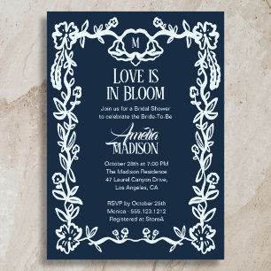 Vintage Love is in Bloom Floral Bridal Shower Invitation