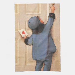 Vintage Love Letter by Jessie Willcox Smith Tea Towel