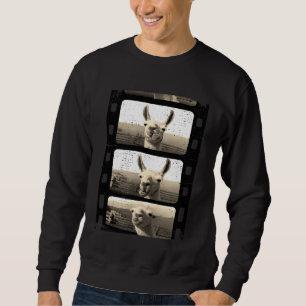 vintage Love llama alpaca photo Sweatshirt