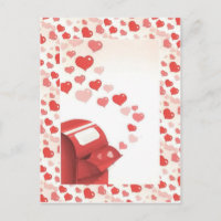 Vintage Love machine, red hearts
