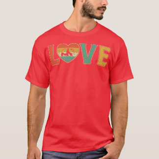 Vintage Love Panda Bear Retro 70s 80s Heart Farm A T-Shirt
