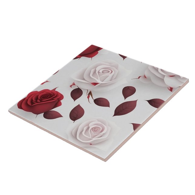 Vintage Love Popular Rose Collection Ceramic Tile (Side)
