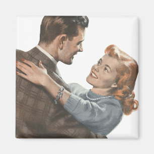 Vintage Love Romance Newlyweds Shall We Dance? Magnet