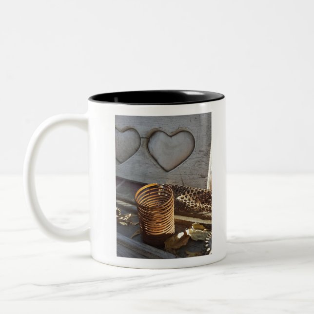 Vintage Love Two-Tone Coffee Mug (Left)