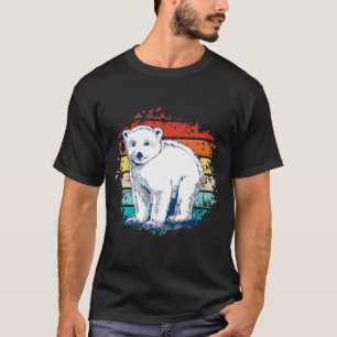 Vintage Lovely Polar Bear Cub Baby Sea Ice Bears C T-Shirt