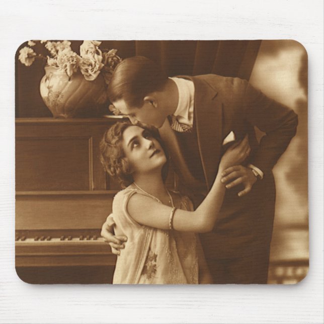 Vintage Lovers,  Love Romance Romantic Music Mouse Pad (Front)