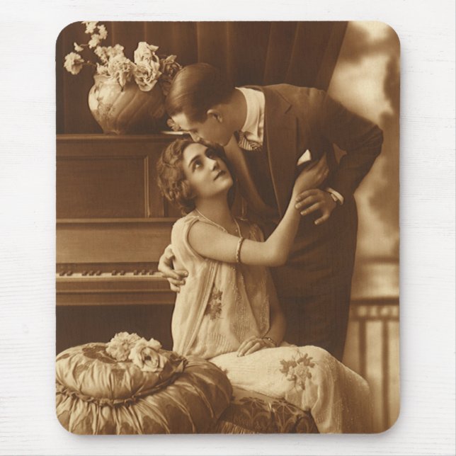Vintage Lovers,  Love Romance Romantic Music Mouse Pad (Front)