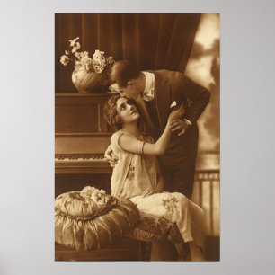 Vintage Lovers,  Love Romance Romantic Music Poster