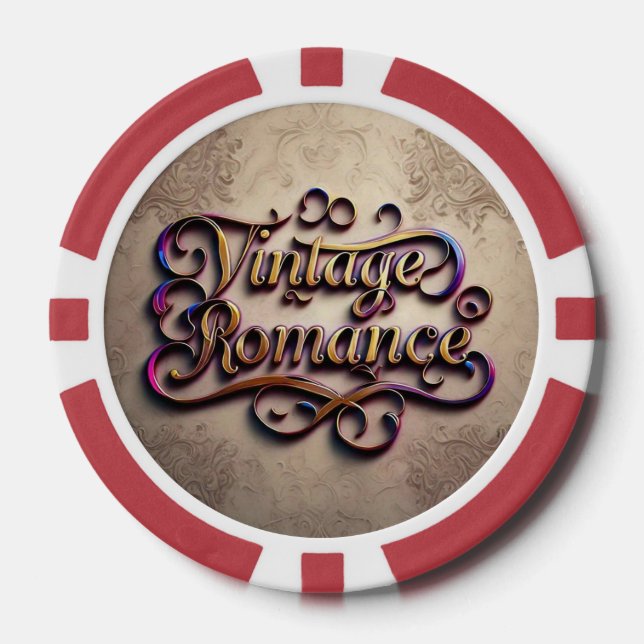 "Vintage Love's Gentle Touch" Poker Chips (Front)