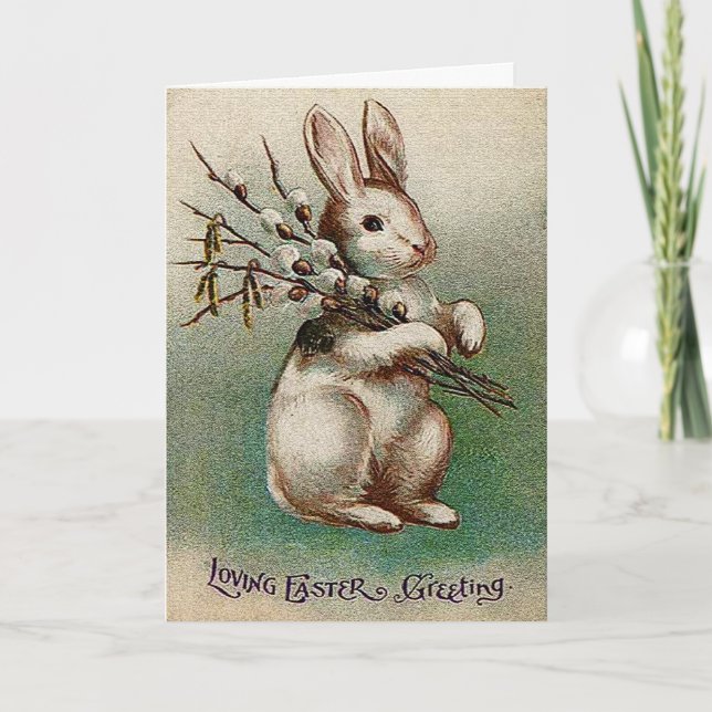 Vintage Loving Easter Greeting Card (Front)