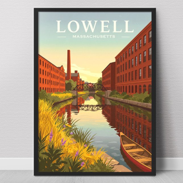 Vintage Lowell Massachusetts Poster (Creator Uploaded)