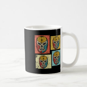 Vintage Lucha Libre Masks Funny Retro Mexican Luch Coffee Mug