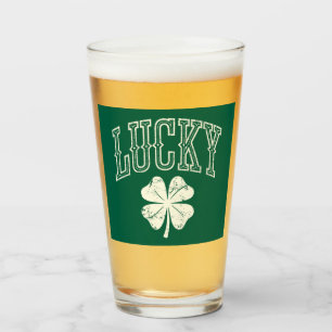 Vintage Lucky Clover St Patrick's Day Glass