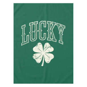 Vintage Lucky Clover St Patrick's Day  Tablecloth
