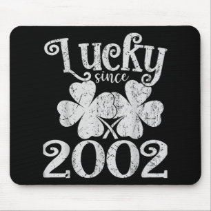 Vintage Lucky Since 23 2002 Lucky St. Patricks Day Mouse Pad
