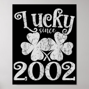 Vintage Lucky Since 23 2002 Lucky St. Patricks Day Poster