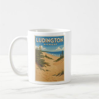Vintage Ludington Michigan Coffee Mug