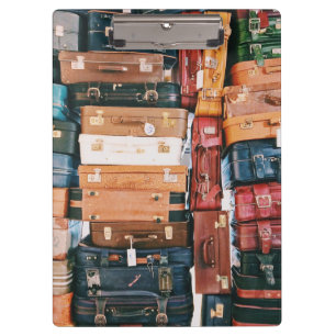 Vintage Luggage Baggage Clipboard
