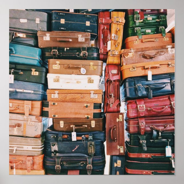 Vintage Luggage Baggage Poster (Front)