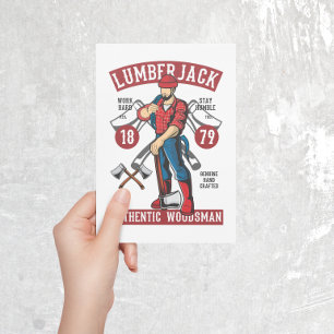 Vintage Lumberjack Postcard