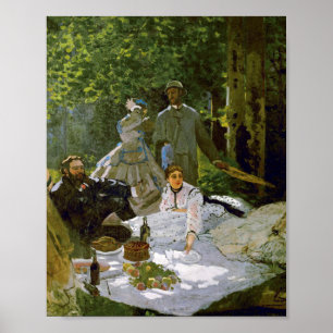 Vintage Luncheon on the Grass Claude Monet Poster
