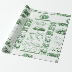"Vintage Lungwort" Wrapping Paper