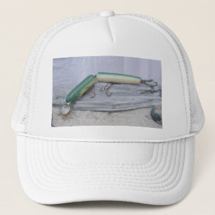 Vintage Lure Green Jointed Eel Hat