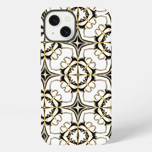 Vintage Luxe Tile iPhone Case (Back)