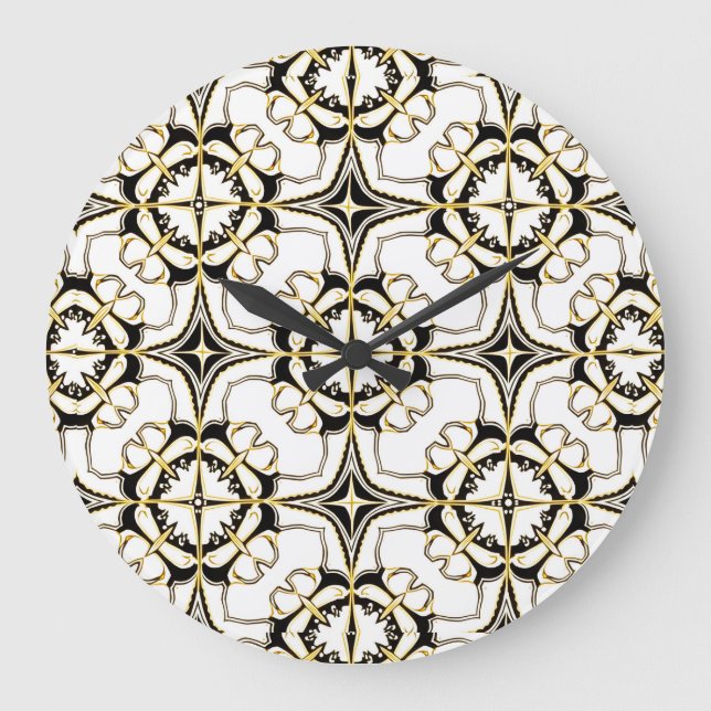 Vintage Luxe Tile Large Clock (Front)