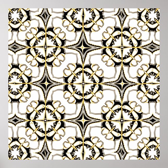 Vintage Luxe Tile Poster (Front)