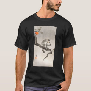 Vintage Macaque Monkey Japanese Nature Japan Art T-Shirt