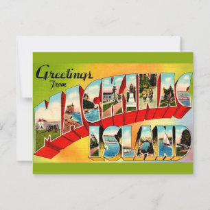Vintage Mackinac Island  Postcard