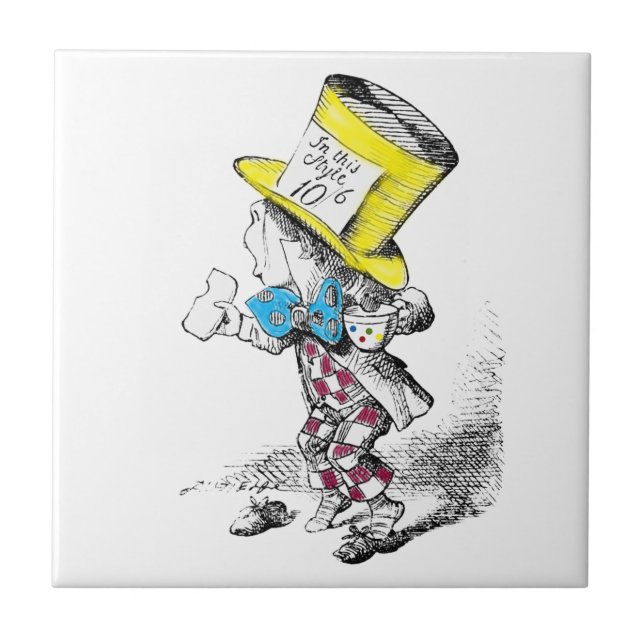 Vintage Mad Hatter from Alice in Wonderland Tile (Front)