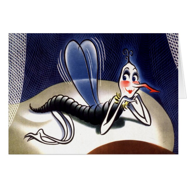 Vintage Madam Malaria Mosquito (Front Horizontal)